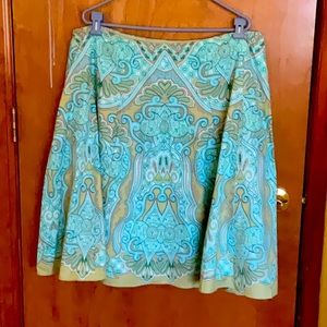 Talbot lined cotton skirt